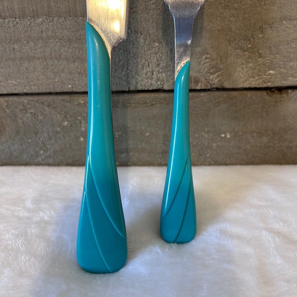 Fiesta Turquoise Swirl 1 Knife and 1 Fork Stainless Steel - Picture 6 of 7